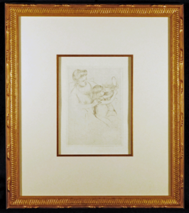 Mary Cassatt Etching Looking into the Handmirror 2 Framed
