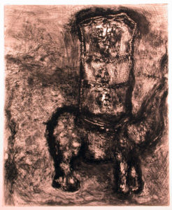 The Rat and the Elephant Original Etching by Marc Chagall