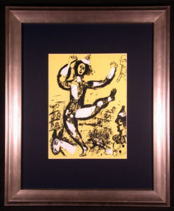 Circus Yellow Original Marc Chagall Lithograph Framed