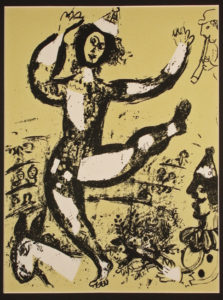 Circus Yellow Original Marc Chagall Lithograph