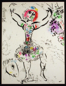 Woman Juggler Original Marc Chagall Lithograph