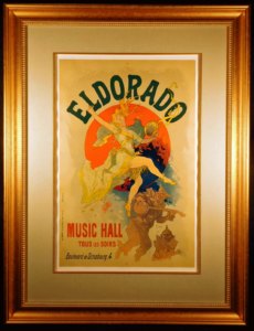 Jules Cheret Original Poster Lithograph El Dorado Framed