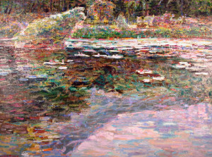Lily Pond Original Oil Painting by Lau Chun