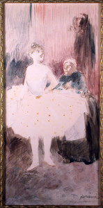 Dancer and Her Dresser Original Watercolor by Jean-Louis Forain