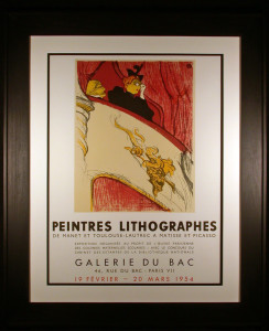 Toulouse-Lautrec Exhibit Poster from 1954 Le Missionnaire Framed and Matted