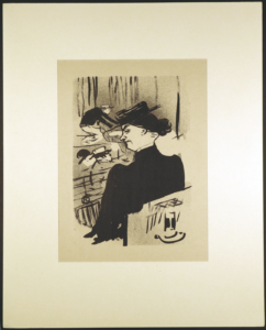 Une Spectatrice Original Lithograph by Toulouse-Lautrec Matted