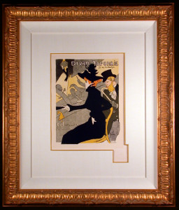 Framed and Matted Divan Japonais Lithograph after Toulouse-Lautrec