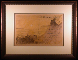 Cover for Au Pied du Sinai Lithograph by Toulouse-Lautrec Framed and Matted