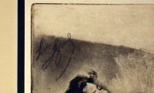 Something or Other Original Etching by Louis Legrand Signed in the Plate Upper Left