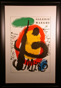 Peintres et Murales Lithograph by Joan Miro Framed and Matted