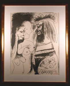 Le Vieux Roi Lithograph by Pablo Picasso Framed and Matted