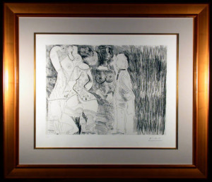 Series 156 Plate 107 Etching by Pablo Picasso Framed and Matted