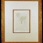 Mary Cassatt Etching Looking into the Handmirror 2 Framed
