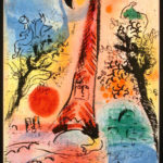 Vision of Paris Original Marc Chagall Lithograph