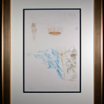 Framed and Matted Tristam's Testament Etching by Salvador Dali