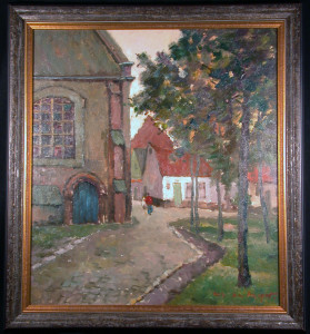 Village in the Brebant Original Oil Painting by Maurice de Meyer