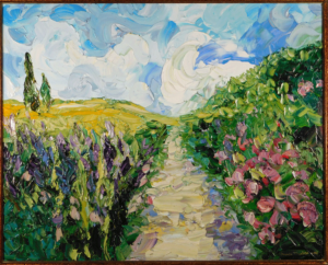 Vista Dell Italia 506 Original Oil Painting by Amanda Dunbar