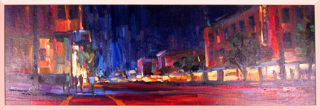 San Franciso Nights Original Acrylic on Canvas by Michael Flohr