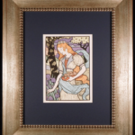 Grafton Gallery Color Lithograph After Eugene Grasset Framed