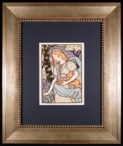 Grafton Gallery Color Lithograph After Eugene Grasset Framed