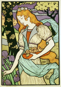 Grafton Gallery Color Lithograph After Eugene Grasset