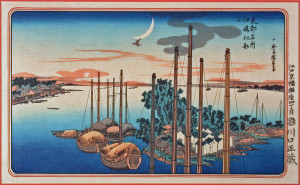 First Cuckoo of the Year Over Tsukudajima Island after Ando Hiroshige