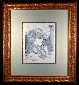 Anna Held Original Lithograph by Toulouse-Lautrec Framed and Matted
