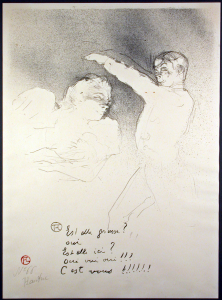 Aux Varietes Original Signed Lithograph by Toulouse_Lautrec