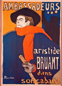 Aristide Bruant Color Lithograph after Toulouse-Lautrec