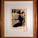 Divan Japonais Original Color Lithograph after Toulouse-Lautrec Framed and Matted