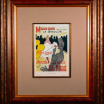 Moulin Rouge La Goulue Color Lithograph after Toulouse-Lautrec Framed and Matted