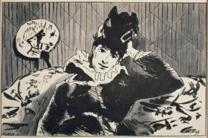 La Parisienne Original Wood Engraving by Eduoard Manet
