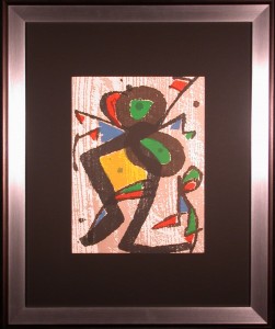 Woodcut B Miro Graveur 1 Framed and Matted