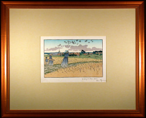 Le Bourg des Perros-Guirree Lithograph after Riviere