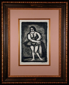 L' Ecuyere Original Signed Lithograph by George Rouault Framed and Matted