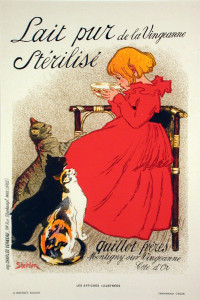 Lait pur Sterilise - Original 1896 Color Lithograph after Steinlen