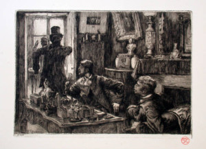 Denoisel and Henri Mauperin's Rooms Original Etching by Tissot